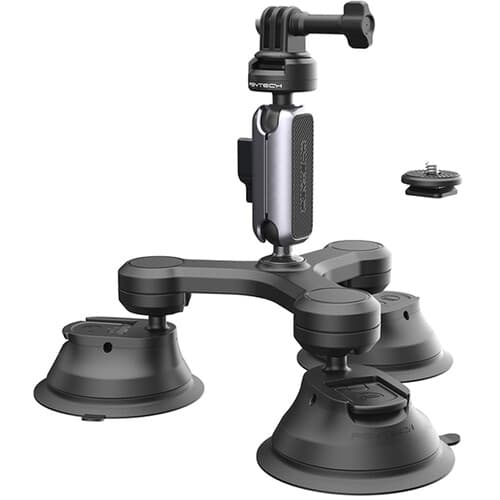 PGYTECH - Suporte de sucção 3-Arm com CapLock Ball Head e e suporte de 3 pinos