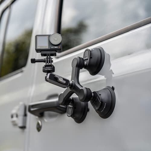 PGYTECH - Suporte de sucção 3-Arm com CapLock Ball Head e e suporte de 3 pinos