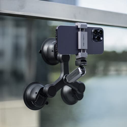 PGYTECH - Suporte de sucção 3-Arm com CapLock Ball Head e e suporte de 3 pinos