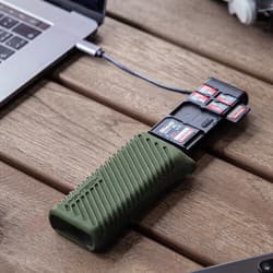Pgytech - Case para leitor de cartão de alta velocidade CreateMate (Moss Green)