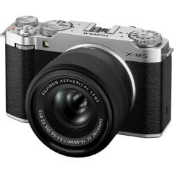 FUJIFILM - Câmera Mirrorless X-M5 com lente XC 15-45mm f/3.5-5.6 (Silver)