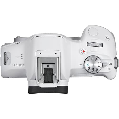 Canon - EOS R50 Mirrorless Camera with 18-45mm Lens (White) - imagem 3