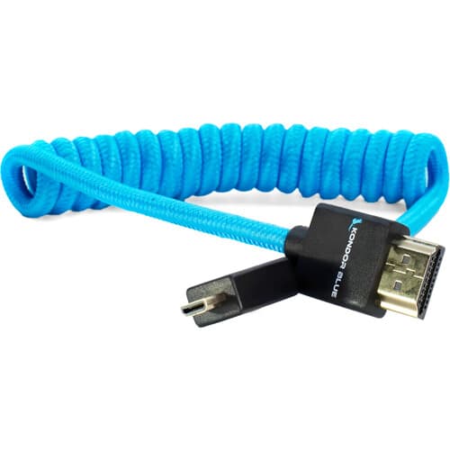 Kondor Blue - Espiralado Micro HDMI to Full HDMI (12-61cm) (Kondor Blue)