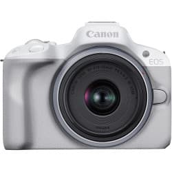 Canon - EOS R50 Mirrorless Camera with 18-45mm Lens (White)