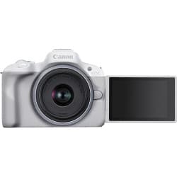 Canon - EOS R50 Mirrorless Camera with 18-45mm Lens (White)