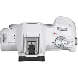 Canon - EOS R50 Mirrorless Camera with 18-45mm Lens (White)