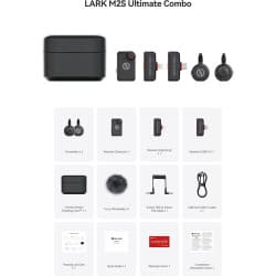 Hollyland - LARK M2S Microfone Wireless Ultimate Combo 2-Person (2.4 GHz, Space Gray)
