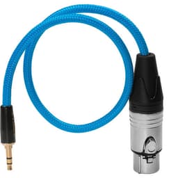 Kondor Blue - Cabo de áudio Braided Female XLR para 3.5mm TRS Macho (17", Blue) - miniatura 1