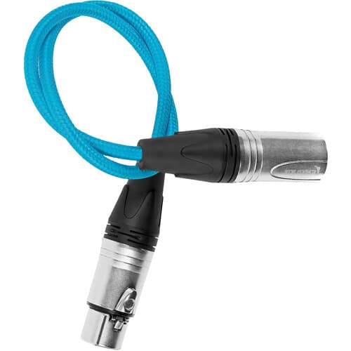 Kondor Blue - 3-Pin XLR Male to 3-Pin XLR Female Audio Cable for On-Camera Mic (18")