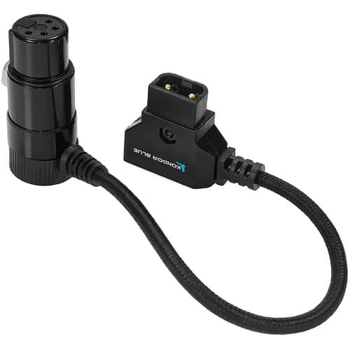 Kondor Blue - 15cm D-Tap to 4 Pin XLR fêmea angular cabo de alimentação Sony Venice/Burano/C400