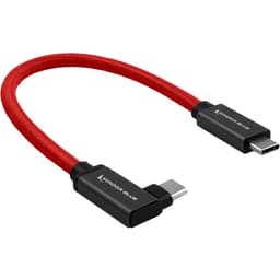 Kondor Blue - USB C to USB C cabo for SSD Recording & Charging - 8K Data and Power Delivery (angular) (22cm) (Cardinal Red) - miniatura 1