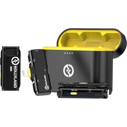 Hollyland LARK C1 DUO - Microfone Lapela Sem Fio/Wireless para iPhone iOS (Preto, 2,4 GHz)