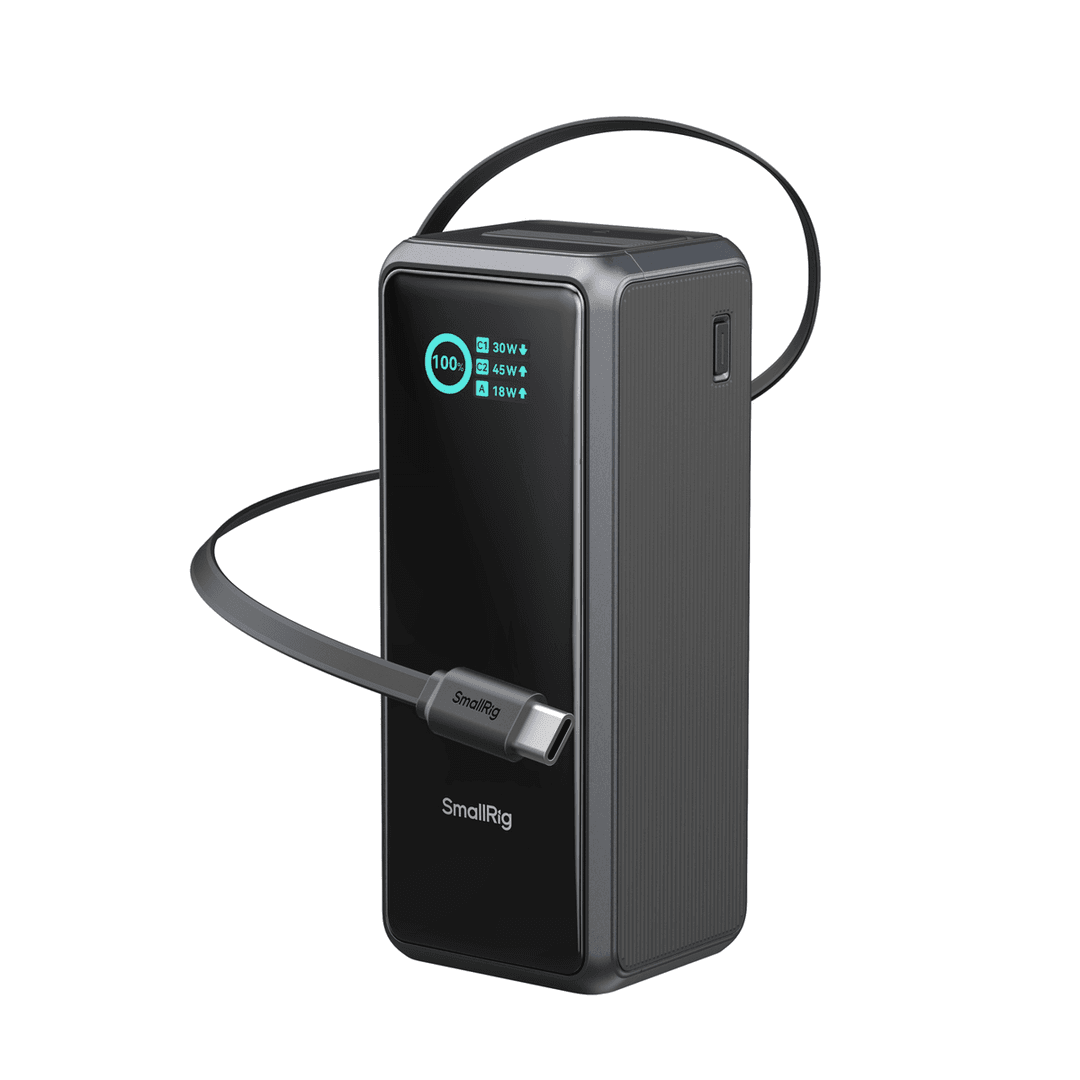 Power bank oficial SmallRig da linha Nano36 / Nano72 com cabo USB-C e placa V-mount
