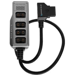 Kondor Blue - Macho D-Tap para Hub Divisor D-Tap Fêmea de 4 Portas com Voltímetro (40,6cm/Space Gray)
