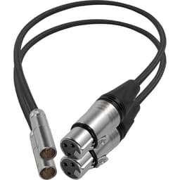 Kondor Blue - Mini-XLR Macho para XLR Fêmea Cabo de Áudio para Canon C70 e BMPCC 6K/4K (Kit com 2)