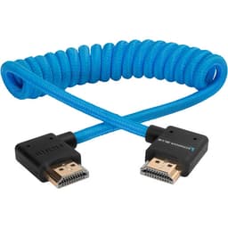 Kondor Blue - Cabo FULL-HDMI de ângulo reto para monitores (Blue / 12 a 24")